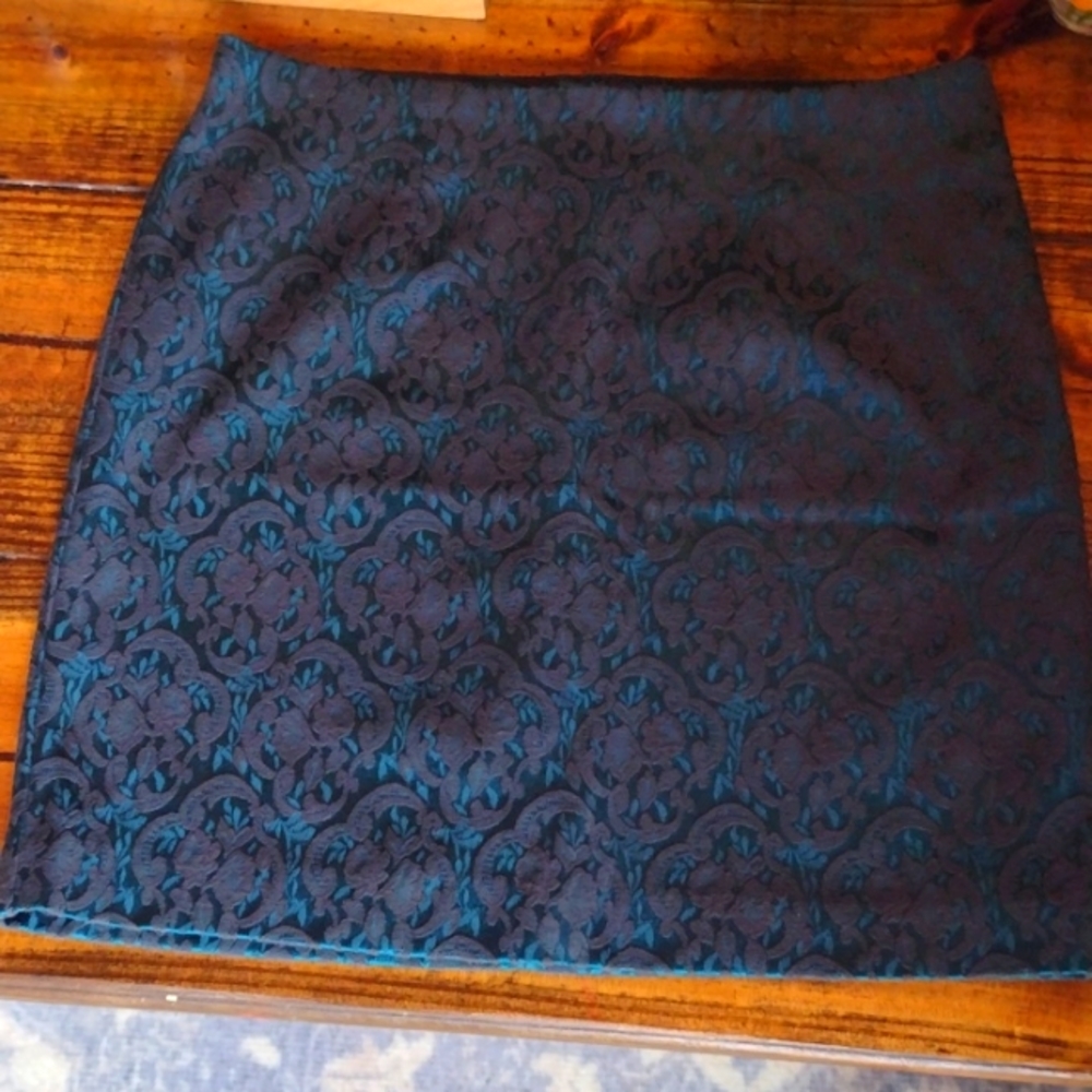 Forever 21 Embossed Skirt Dark Teal